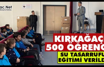 KIRKAĞAÇLI 500 ÖĞRENCİYE SU TASARRUFU EĞİTİMİ...