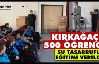 KIRKAĞAÇLI 500 ÖĞRENCİYE SU TASARRUFU EĞİTİMİ VERİLDİ