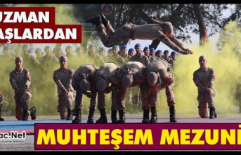 KIRKAĞAÇ’TA UZMAN ERBAŞLARIN MEZUNİYET COŞKUSU 