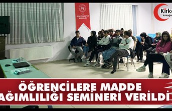 ÖĞRENCİLERE "MADDE BAĞIMLILIĞI" SEMİNERİ...