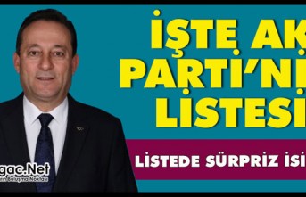 İŞTE AK PARTİ’NİN MECLİS ÜYESİ LİSTESİ