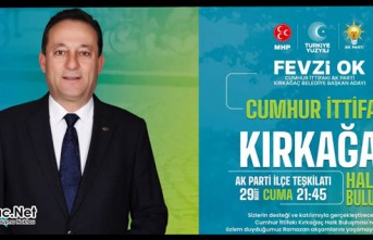 FEVZİ OK “TÜM KIRKAĞAÇLILARI BU AKŞAM HALK...