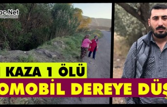 FECİ KAZA..OTOMOBİL DEREYE DÜŞTÜ 1 ÖLÜ