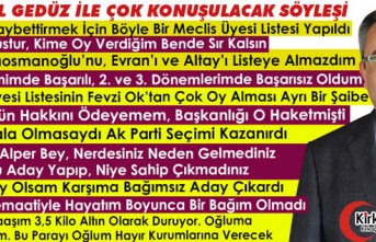 GEDÜZ İLE ÇOK KONUŞULACAK BİR SÖYLEŞİ