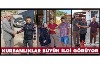 KIRKAĞAÇ'TA KURBANLIKLAR BÜYÜK İLGİ GÖRÜYOR