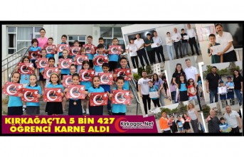 KIRKAĞAÇ’TA 5 BİN 427 ÖĞRENCİ KARNE ALDI
