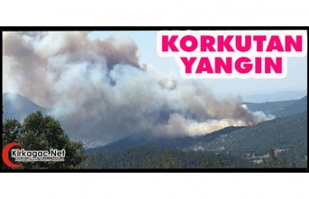 KIRKAĞAÇ’TA KORKUTAN YANGIN