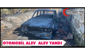 OTOMOBİL ALEV ALEV YANDI