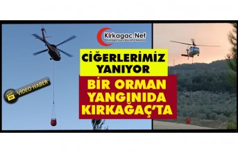 KIRKAĞAÇ'TA BİR ORMAN YANGINI DAHA(VİDEO)