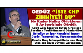 GEDÜZ KONGREDE SERT KONUŞTU "İŞTE CHP ZİHNİYETİ...