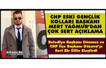 CHP ESKİ GENÇLİK KOLLARI BAŞKANI YAĞMUR’DAN ÇOK SERT AÇIKLAMA