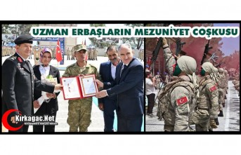 KIRKAĞAÇ’TA UZMAN ERBAŞLARIN MEZUNİYET COŞKUSU