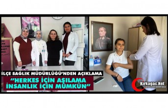 KIRKAĞAÇ İLÇE SAĞLIK MÜDÜRLÜĞÜ'NDEN "AŞI HAFTASI" AÇIKLAMASI