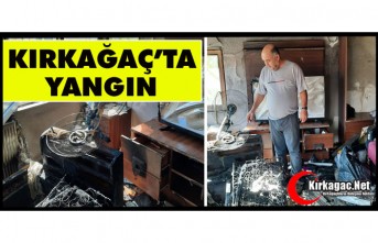 KIRKAĞAÇ’TA KORKUTAN YANGIN