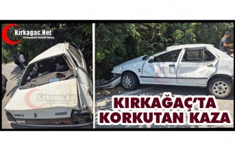 KIRKAĞAÇ’TA KORKUTAN KAZA 1 YARALI