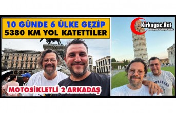 2 ARKADAŞ MOTOSİKLETLE 10 GÜNDE 6 ÜLKE GEZİP 5380 KM YOL KATETTİ