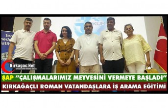 İŞKUR'DAN KIRKAĞAÇLI ROMAN VATANDAŞLARA İŞ ARAMA EĞİTİMİ
