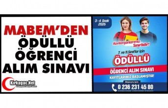 MABEM’DEN ÖDÜLLÜ ÖĞRENCİ ALIM SINAVI