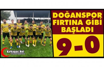 DOĞANSPOR SEZONA FIRTINA GİBİ BAŞLADI 9-0