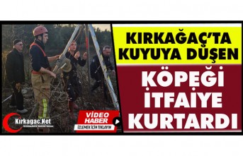 KIRKAĞAÇ'TA KUYUYA DÜŞEN KÖPEĞİ İTFAİYE KURTARDI(VİDEO)