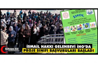 İSMAİL HAKKI GELENBEVİ İHO’DA PROJE SINIFI BAŞVURULARI...