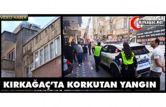 KIRKAĞAÇ’TA KORKUTAN YANGIN(VİDEO)