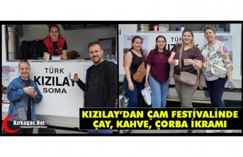 KIZILAY’DAN ÇAM FESTİVALİNDE ÇAY, KAHVE, ÇORBA İKRAMI