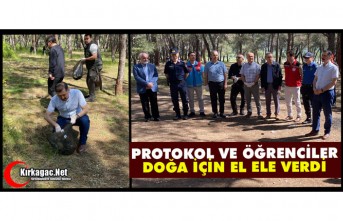 PROTOKOL VE ÖĞRENCİLER DOĞA İÇİN EL ELE VERDİ