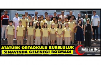 ATATÜRK ORTAOKULU BURSLULUK SINAVINDA GELENEĞİ BOZMADI