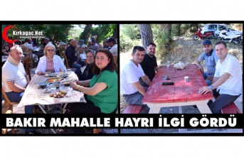 BAKIR MAHALLE HAYRI İLGİ GÖRDÜ