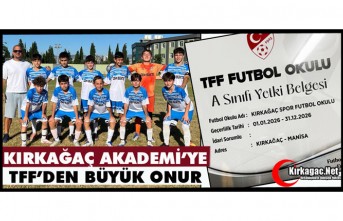 KIRKAĞAÇ AKADEMİ FK’YA TFF'DEN BÜYÜK ONUR
