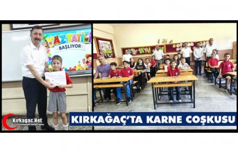 KIRKAĞAÇ’TA ÖĞRENCİLERİN KARNE COŞKUSU