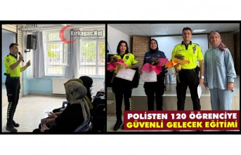 POLİSTEN 120 ÖĞRENCİYE GÜVENLİ GELECEK EĞİTİMİ
