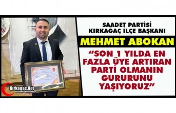 ABOKAN “SON 1 YILDA EN FAZLA ÜYE ARTIRAN PARTİ OLMANIN GURURUNU YAŞIYORUZ”