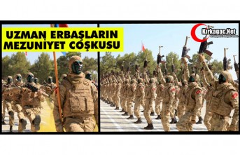 KIRKAĞAÇ'TA UZMAN ERBAŞLARIN MEZUNİYET COŞKUSU