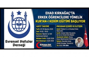 EHAD KIRKAĞAÇ’TA YIL BOYU SÜRECEK KUR'AN-I KERİM EĞİTİMİ BAŞLIYOR