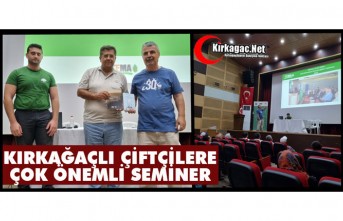 TEMA VAKFI VE ZİRAAT ODASI’NDAN KIRKAĞAÇLI ÇİFTÇİLERE ÖNEMLİ SEMİNER