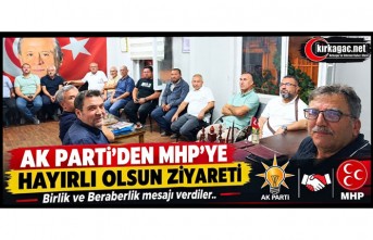 AK PARTİ’DEN MHP KIRKAĞAÇ İLÇE BAŞKANLIĞINA “HAYIRLI OLSUN” ZİYARETİ