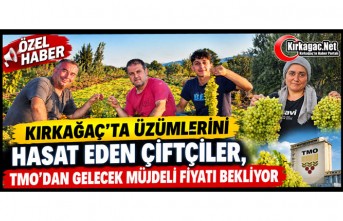 KIRKAĞAÇ’TA ÜZÜMLERİNİ HASAT EDEN ÇİFTÇİLER, TMO’DAN GELECEK MÜJDELİ FİYATI BEKLİYOR(ÖZEL HABER)