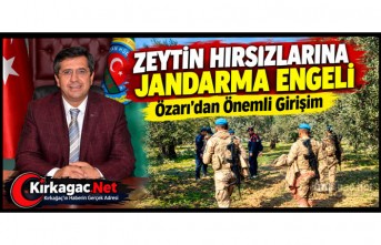 KIRKAĞAÇ'TA ZEYTİN HIRSIZLIĞINA JANDARMA ENGELİ