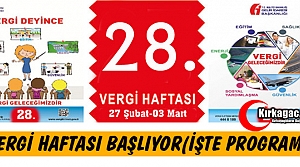 28.VERGİ HAFTASI BUGÜN BAŞLIYOR(İŞTE PROGRAM)