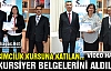 30 KURSİYER BELGELERİNİ TÖRENLE ALDI(VİDEO)