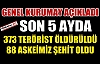 373 TERÖRİST ÖLDÜ, 88 ASKERİMİZ ŞEHİT OLDU