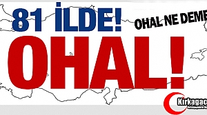 81 İLDE OHAL KARARI ALINDI