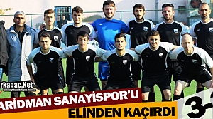 ACAR, SANAYİSPOR'U ELİNDEN KAÇIRDI 3-3