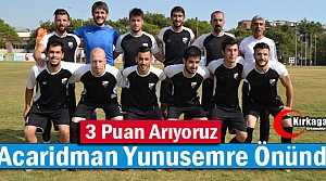 ACARİDMAN YUNUSEMRE'DE 3 PUAN ARIYOR