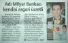 “MİLYAR BANKACI“ HABERİMİZ(HABERTÜRK GAZETESİNDE)