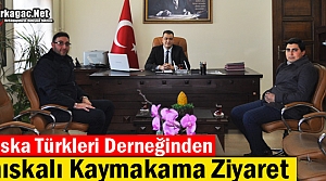 AHISKA TÜRKLERİ DERNEĞİNDEN AHISKALI KAYMAKAMA ZİYARET