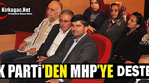 AK PARTİ’DEN MHP’YE “EVET” DESTEĞİ