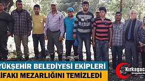 ALİFAKI MEZARLIĞI TEMİZLENDİ